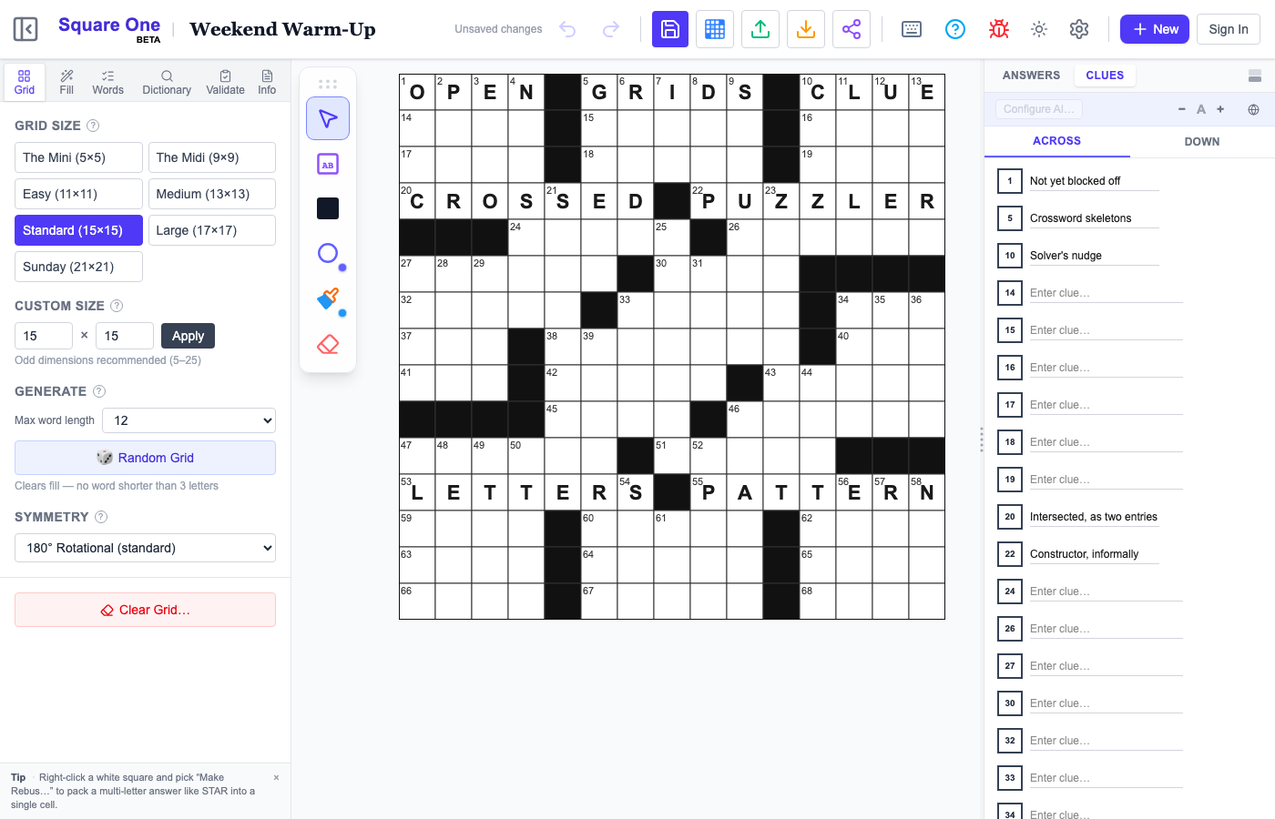 Square One editor